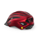 MET Casque Downtown MIPS, Red, Glossy, S/M 52-58