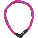 Abus 5805C Chain lock w. code 75cm, pink Code 4-digit, 5mm chain, level 4