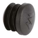 Humpert handlebar endpin Ø22mm, black, per pair with logo, plastic