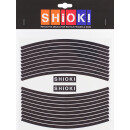 SHIOK! Reflector foil set Straight black 1 sheet, for the rims