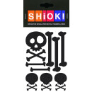 SHIOK! Set di fogli riflettenti Skull&Bones nero 1 foglio DIN A6
