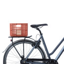 Cassetta per biciclette Basil S, 17,5L, plastica riciclata, rosso terra