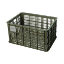 Basil bike crate L, 40L, recycled plastic, moss green