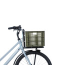 Basil bike crate L, 40L, recycled plastic, moss green