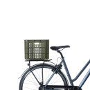 Basil Fahrradkiste L, 40L, recycelter Kunststoff, moss green