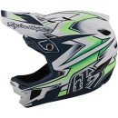 Troy Lee Designs D4 Composite Helmet w/Mips XL, Bianco Volt