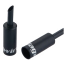 Jagwire end sleeves, LINED END CAPS 5 mm black Alu...