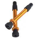 Response tubeless valve, 44mm French aluminum gold removeable pair TRV-03A-2