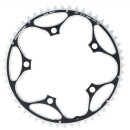 Stronglight chainring,TYPE S, 130,7075-T6, 52, black, 10/9 Speeds,CSA,Double out