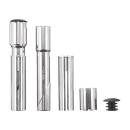 Ergotec Ahead adapter set, shaft 22.2 - 25.4 to Ahead 25.4 - 28.6 clamping height:40 AL6061 CNC silver
