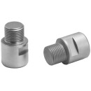 Ergotec pedal axle extension, 9/16" 18mm SILVER...