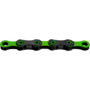 KMC chain, X12 DLC, black/green, 126 links