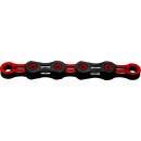 KMC chain, X10 DLC, black/red, 116 links