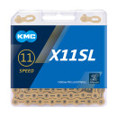 Catena KMC, X11SL Ti-N, oro, 118 maglie a 11 velocità