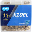 KMC chain, X10EL Ti-N, gold, 114 links 10-speed