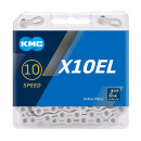 Chaîne KMC, X10EL, silver, 114 maillons 10 fois