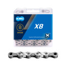 KMC chain, X8 silver/grey, 114 links