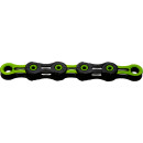 KMC chain, X10 DLC, black/green, 116 links