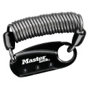 Masterlock carabiner lock, combination black length 120cm Ø 3 mm 1551