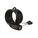 Masterlock spiral cable lock, with key black length 180cm Ø 8mm 8126