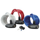 Masterlock spiral cable lock, with key box of 6 colored...
