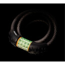 Antivol à câble Masterlock, combinaison lumineuse noire Longueur 180cm Ø 12mm y compris support 8190