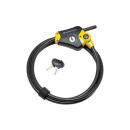 Masterlock Kabelschloss, PYTHON® black/yellow mit verstellbarem Stahlkabel Länge 450cm Ø 10mm 8420