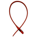 Incirca ratchet lock, numbers, red, length: 48 cm, Ø 11 mm