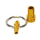 by.Schulz valve adapter, mini tool aluminum anodized gold set of 10