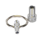 by.Schulz Adaptateur de valve, Mini-Tool Alu anodisé silver 10er Set