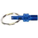 by.Schulz Adaptateur de valve, Mini-Tool Alu anodisé blue 10er Set