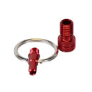 by.Schulz Adaptateur de valve, Mini-Tool Alu anodisé red 1 pièce
