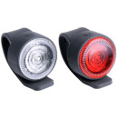Incirca light set, LED, front light 3 functions 12 lumens / rear light 6 lumens, incl. bracket and 2xCR2