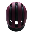NUTCASE Helmet Vio Cabernet matte S-M 55-59cm MIPS, Front-Side-Rear LEDs 360°, USB