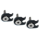 Eusoon cable guide on top tube, set, for one cable, on eyelet, bag of 3 pcs. incl. M5x20 countersunk screw