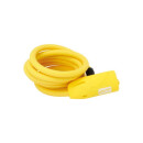 Contec spiral cable lock Neoloc neon, yellow