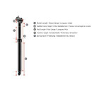 Contec Vario / suspension seatpost Nara Drop Air DLX incl. Remotehebel Hub:40mm, 31.6x345mm