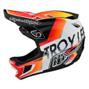 Troy Lee Designs D4 Composite Helmet w/Mips L, Qualifier White/Orange