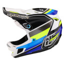 Troy Lee Designs D4 Composite Helmet w/Mips L, Reverb White/Blue