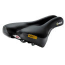 Velo saddle, Inclined, men, vinyl surface and air hole, black / gray