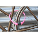 Incirca cable lock, combination, silicone PINK matt, length: 60 cm, Ø 10 mm