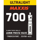 Maxxis tube Ultralight 0.6mm, Presta RVC (LL), 700x33-50,...