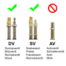 Adaptateur de valve SV/DV sur AV, 1 pièce, ouvert