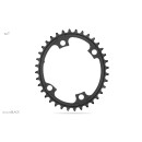 absoluteBLACK, chainring, OVAL, Road, for Shimano DA R9100 & ULT R8000, 2x 110/4, BLACK only, 36 teeth