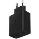 Samsung charger Power Adpater, 35W, Duo; USB and USB-C, black