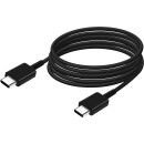 Câble de charge Samsung USB-C vers USB-C, 3A, 1.8m, noir