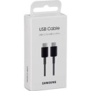 Câble de charge Samsung USB-C vers USB-C, 3A, 1.0m, noir