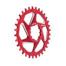 FUNN, CHAIN RINGS, SOLO DX NARROW-WIDE CHAIN RING - BOOST, AL7075, Anodized Red, SRAM Direct mount, 3mm offset for Boost spec, SRAM Direct mount - 32T, Red