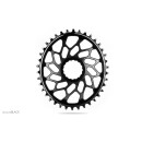 absoluteBLACK, plateau, OVAL, Gravel - Cyclocross, pour EASTON, DM - NW, RED - rouge, 40 dents