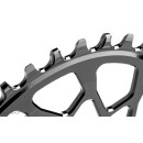 absoluteBLACK, plateau, OVAL, Gravel - Cyclocross, pour EASTON, DM - NW, RED - rouge, 40 dents
